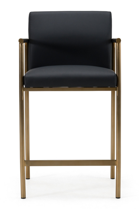   Black Vegan Leather Counter Chair | Oroa.com