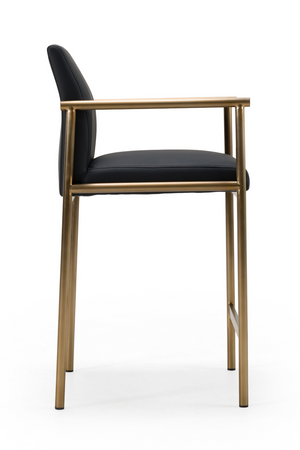   Black Vegan Leather Counter Chair | Oroa.com