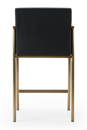   Black Vegan Leather Counter Chair | Oroa.com