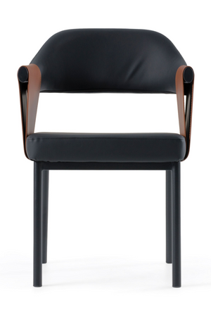   Black Vegan Leather Dining Chair | Oroa.com