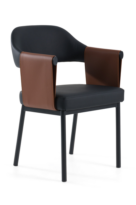   Black Vegan Leather Dining Chair | Oroa.com