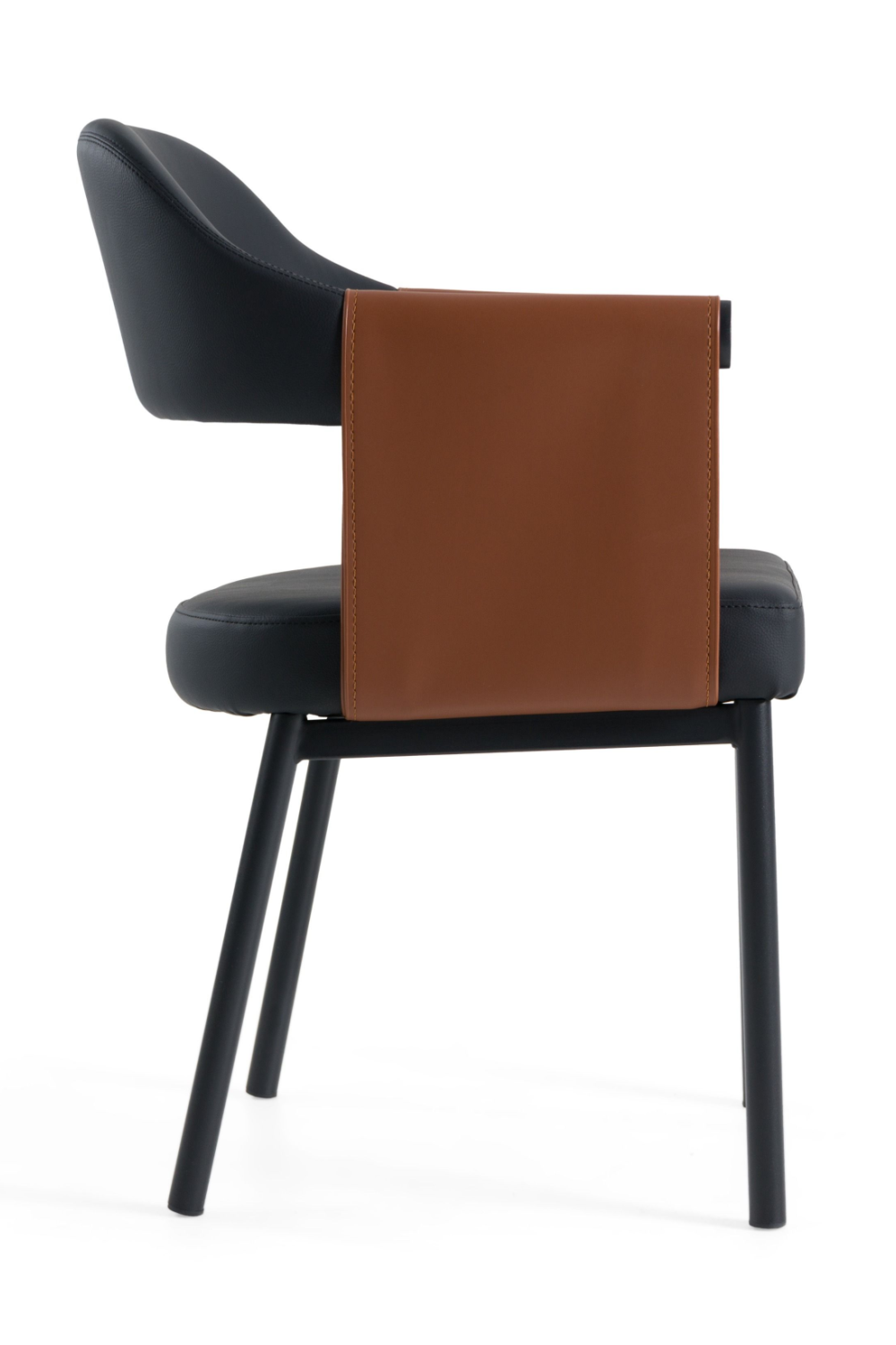   Black Vegan Leather Dining Chair | Oroa.com