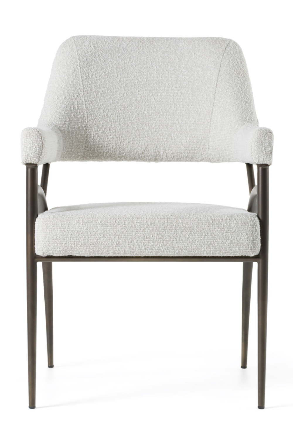   Bronze Framed White Dining Chair | Oroa.com