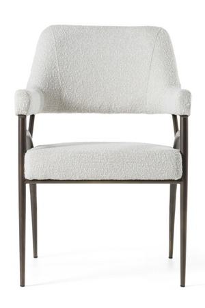   Bronze Framed White Dining Chair | Oroa.com