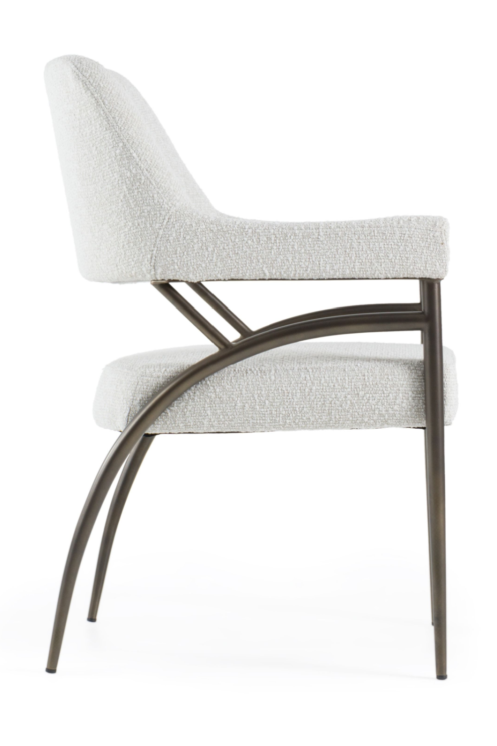   Bronze Framed White Dining Chair | Oroa.com