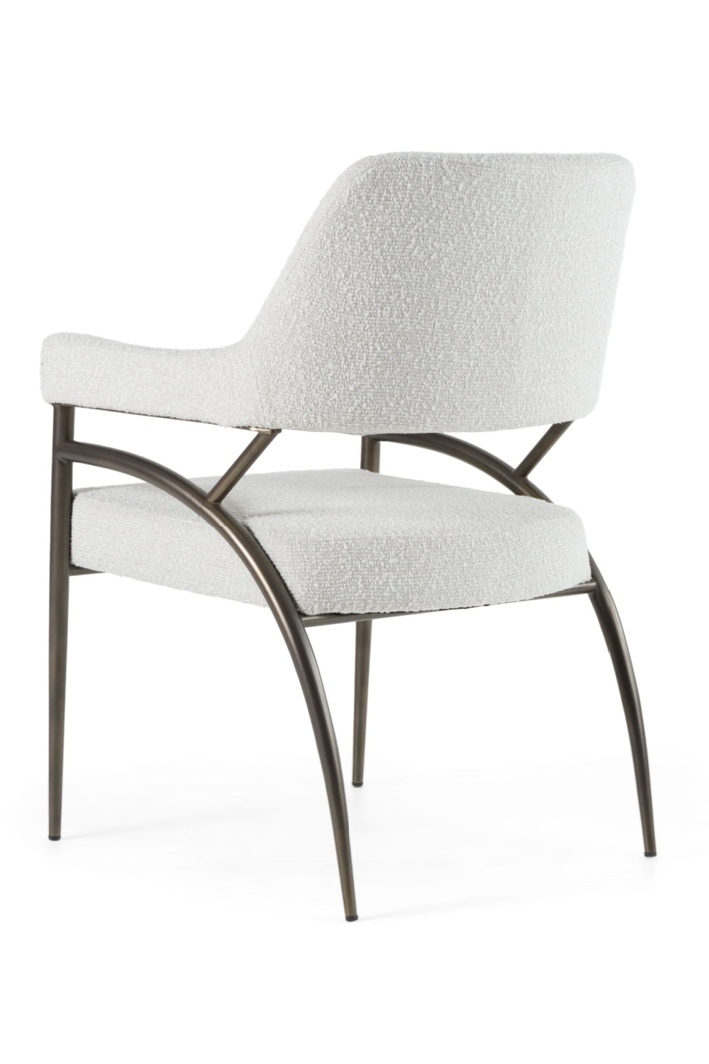   Bronze Framed White Dining Chair | Oroa.com