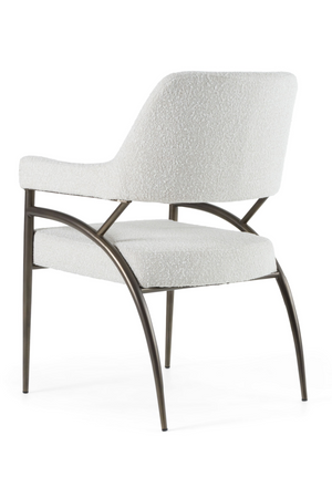   Bronze Framed White Dining Chair | Oroa.com