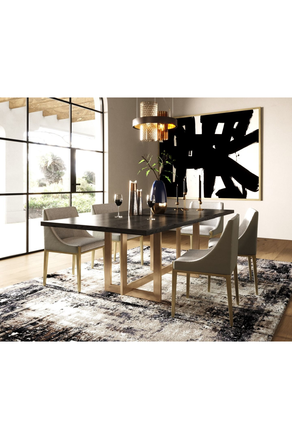   Gray Upholstered Dining Chair | Oroa.com