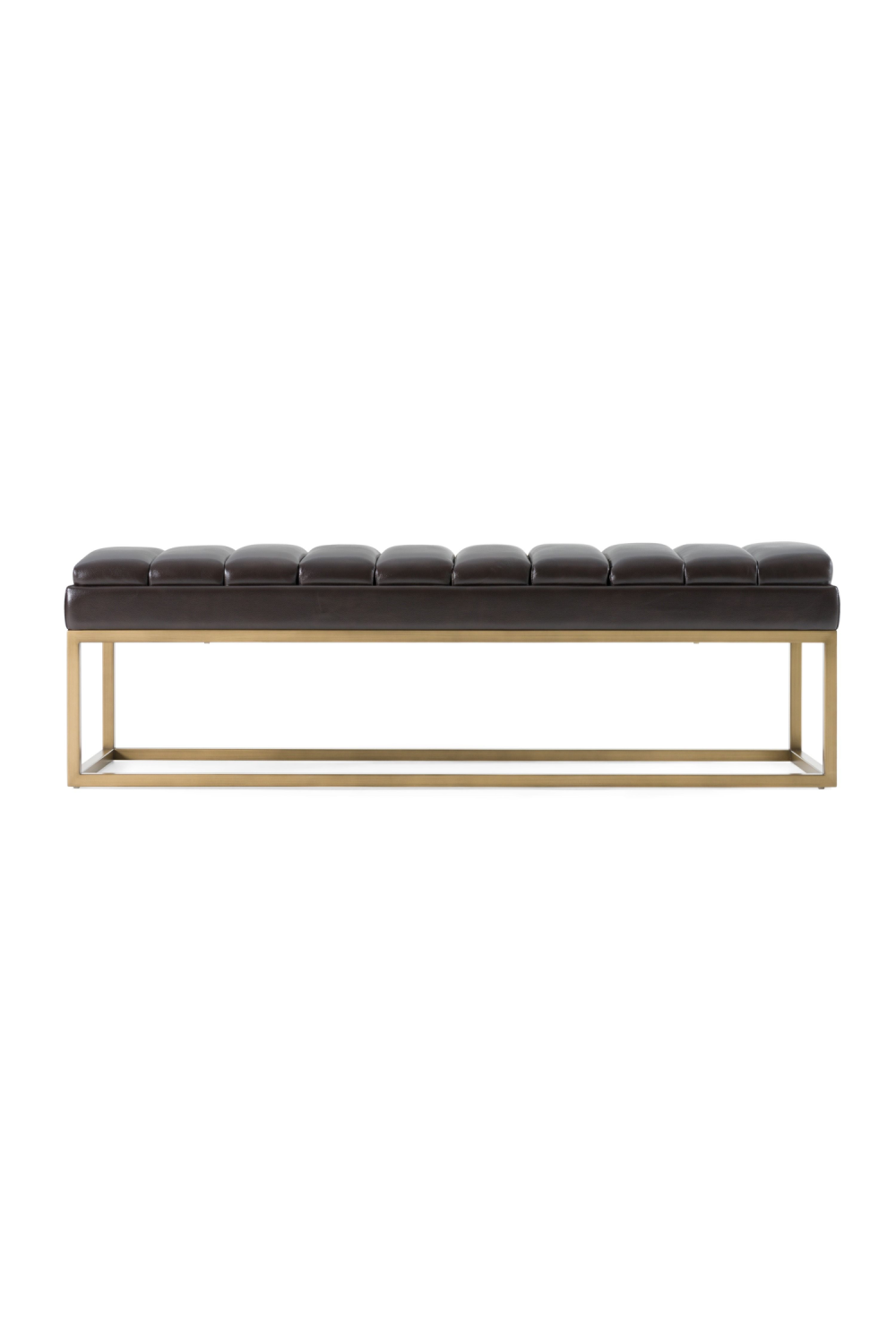   Brown Vegan Leather Dining Bench | Oroa.com