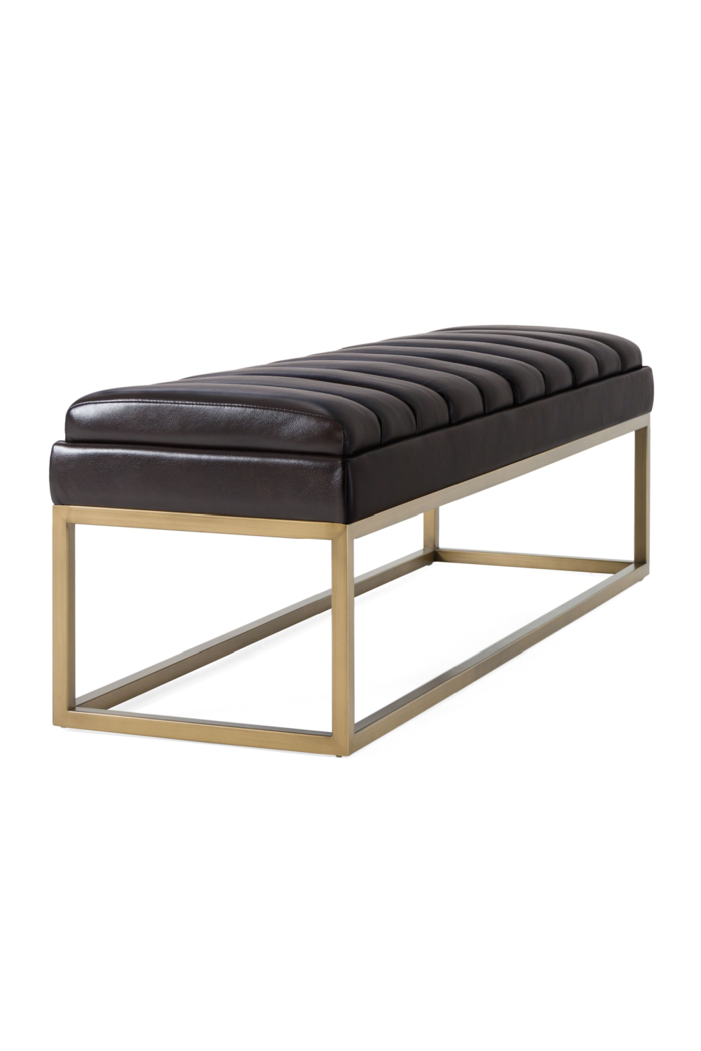   Brown Vegan Leather Dining Bench | Oroa.com
