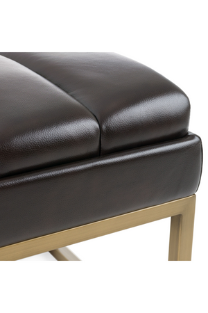   Brown Vegan Leather Dining Bench | Oroa.com