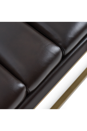   Brown Vegan Leather Dining Bench | Oroa.com