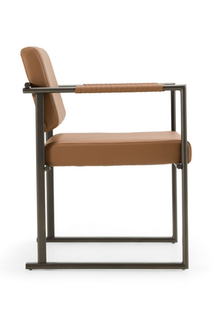   Brown Vegan Leather Dining Chair | Oroa.com