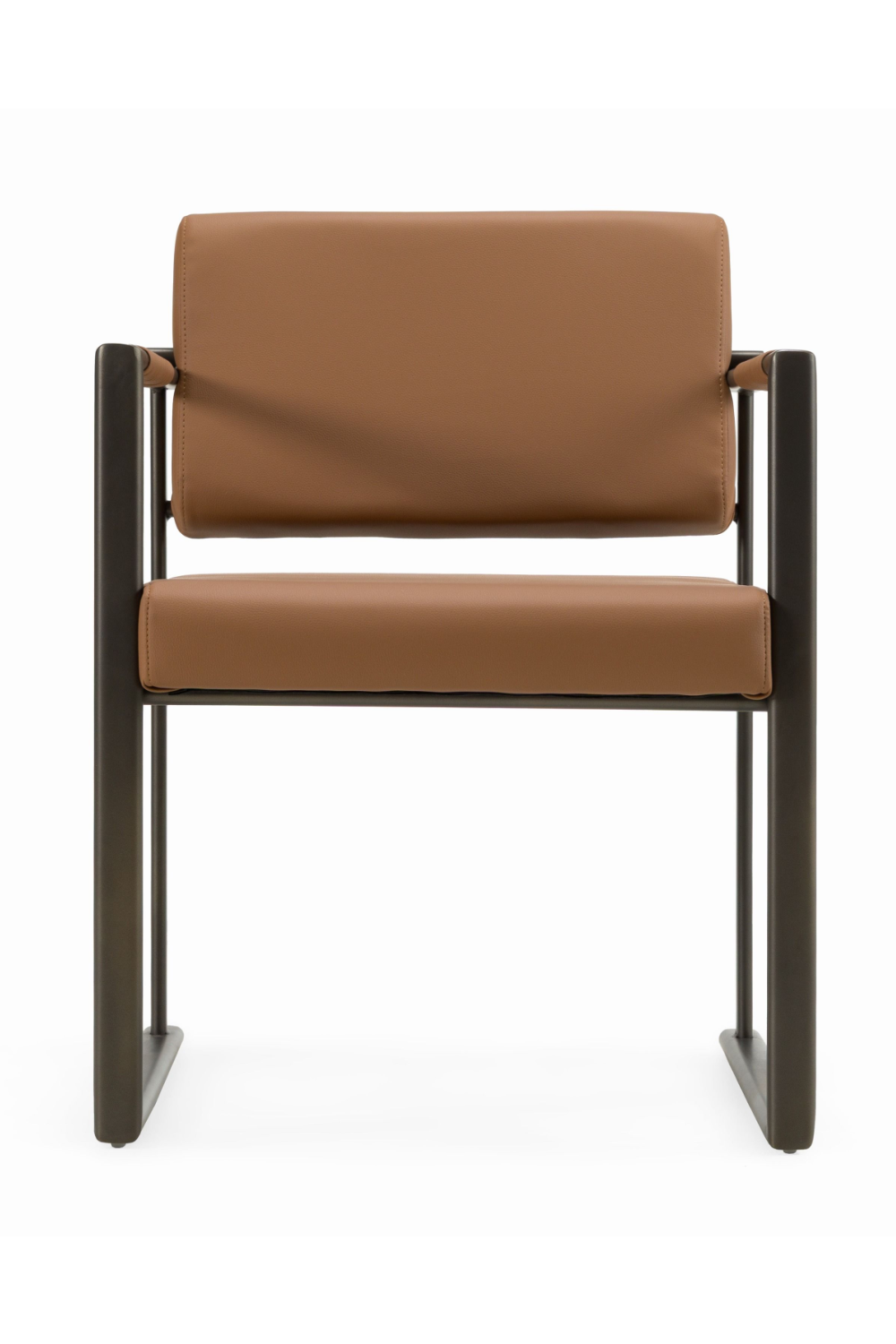   Brown Vegan Leather Dining Chair | Oroa.com