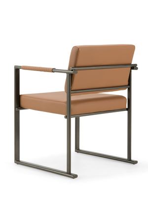   Brown Vegan Leather Dining Chair | Oroa.com