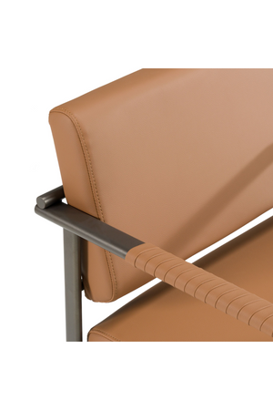   Brown Vegan Leather Dining Chair | Oroa.com