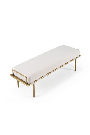   Beige Fabric Dining Bench | Oroa.com