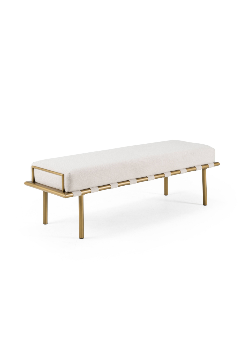   Beige Fabric Dining Bench | Oroa.com