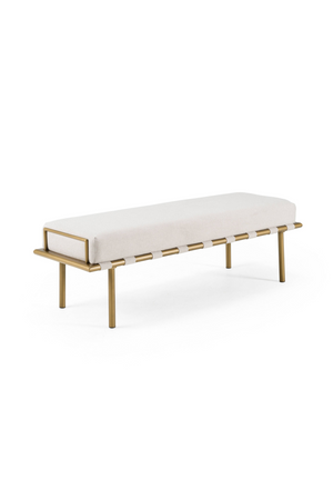   Beige Fabric Dining Bench | Oroa.com