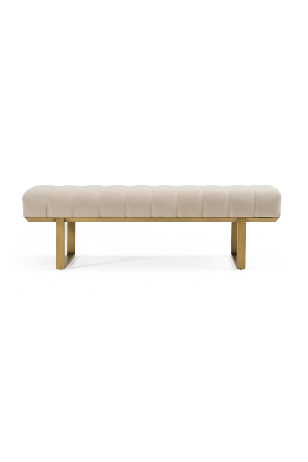   Beige Channeled Dining Bench | Oroa.com
