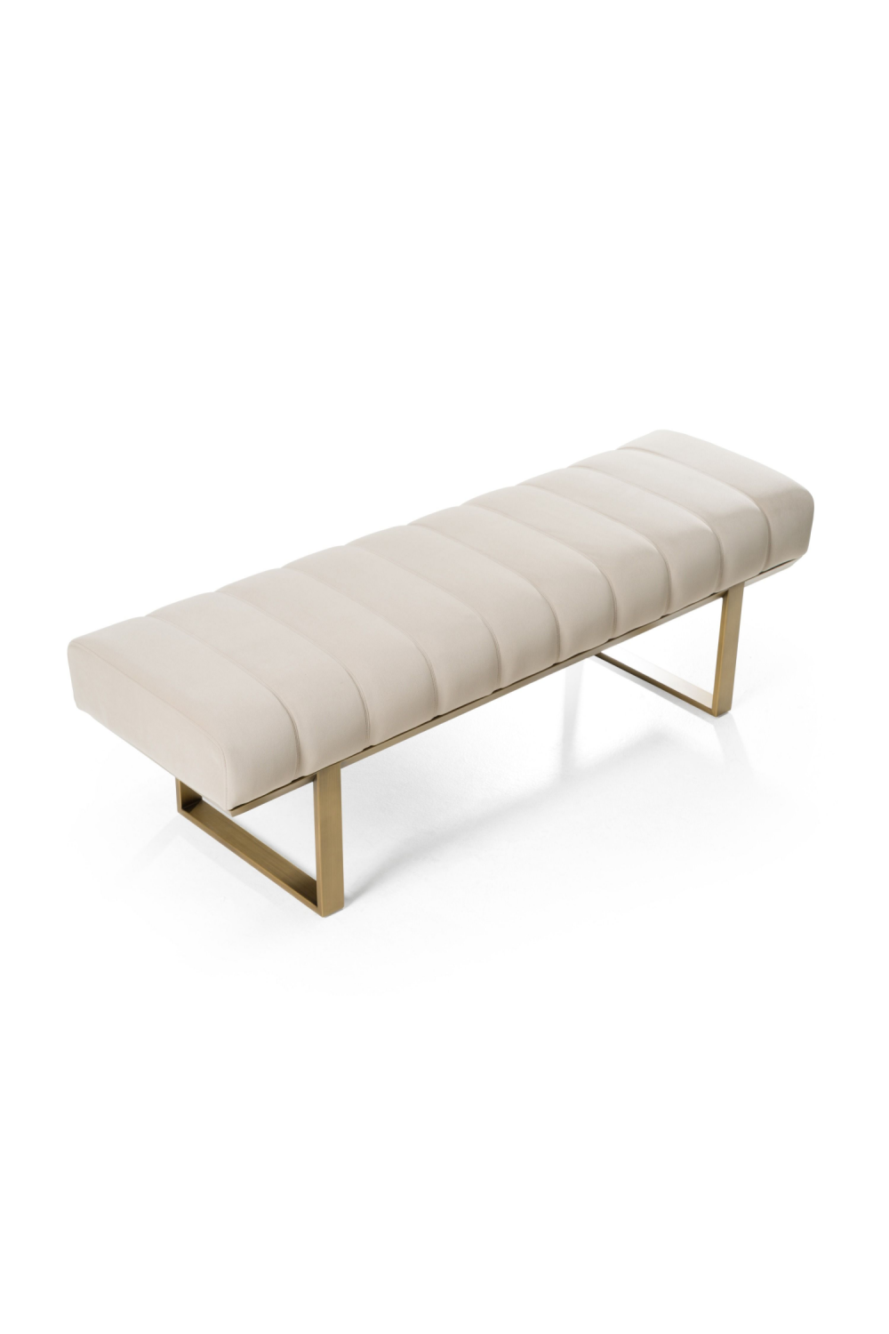   Beige Channeled Dining Bench | Oroa.com
