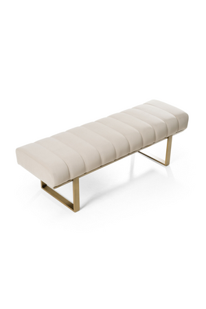   Beige Channeled Dining Bench | Oroa.com