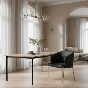   Gray Vegan Leather Dining Chair | Oroa.com