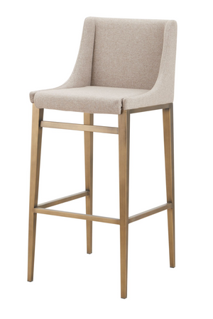   Beige Sloped-Arm Bar Stools (2) | Oroa.com