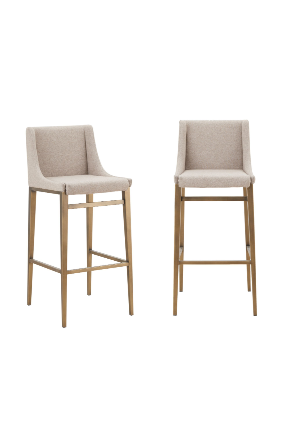   Beige Sloped-Arm Bar Stools (2) | Oroa.com