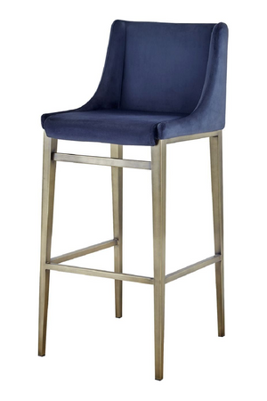   Blue Velvet Bar Stools (2) | Oroa.com