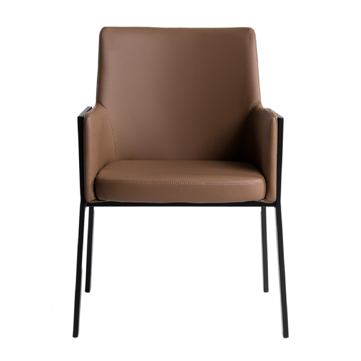   Brown Vegan Leather Dining Chair | Oroa.com