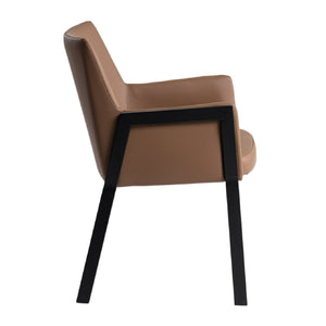   Brown Vegan Leather Dining Chair | Oroa.com