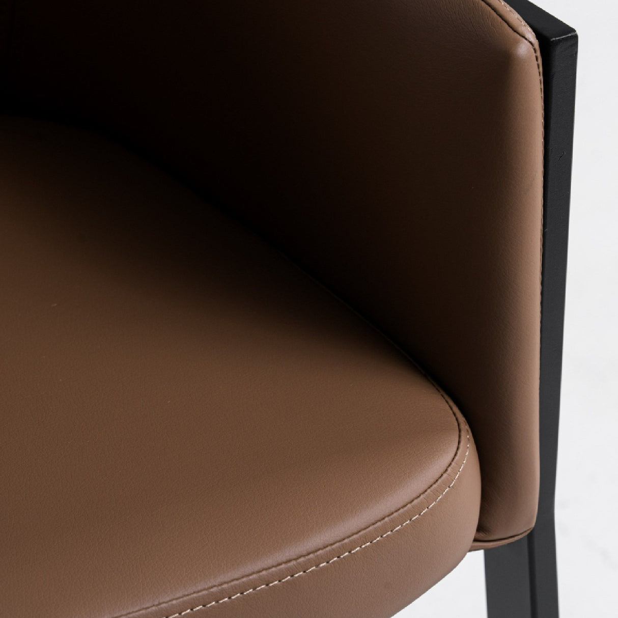   Brown Vegan Leather Dining Chair | Oroa.com