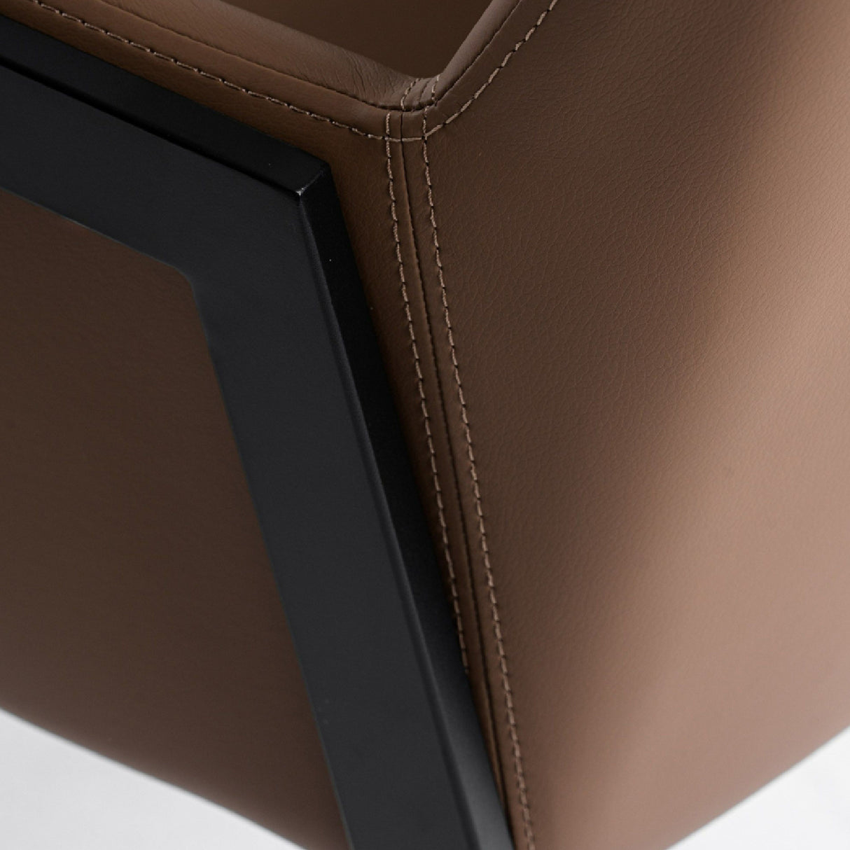   Brown Vegan Leather Dining Chair | Oroa.com