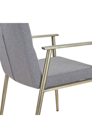   Gray Fabric Dining Armchair | Oroa.com
