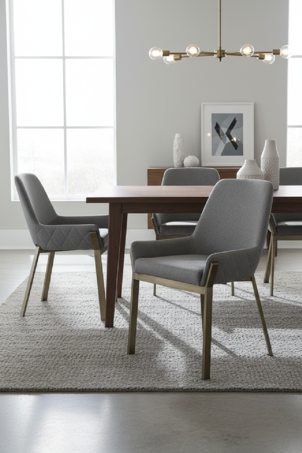   Gray Upholstered Dining Chair | Oroa.com