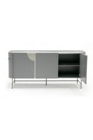   Matte Gray 3-Door Sideboard | Oroa.com