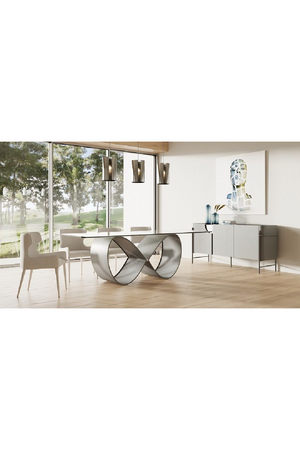   Matte Gray 3-Door Sideboard | Oroa.com