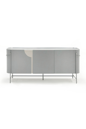   Matte Gray 3-Door Sideboard | Oroa.com
