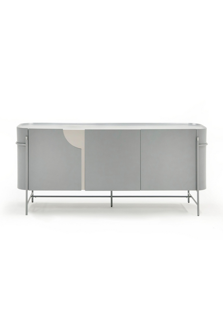   Matte Gray 3-Door Sideboard | Oroa.com