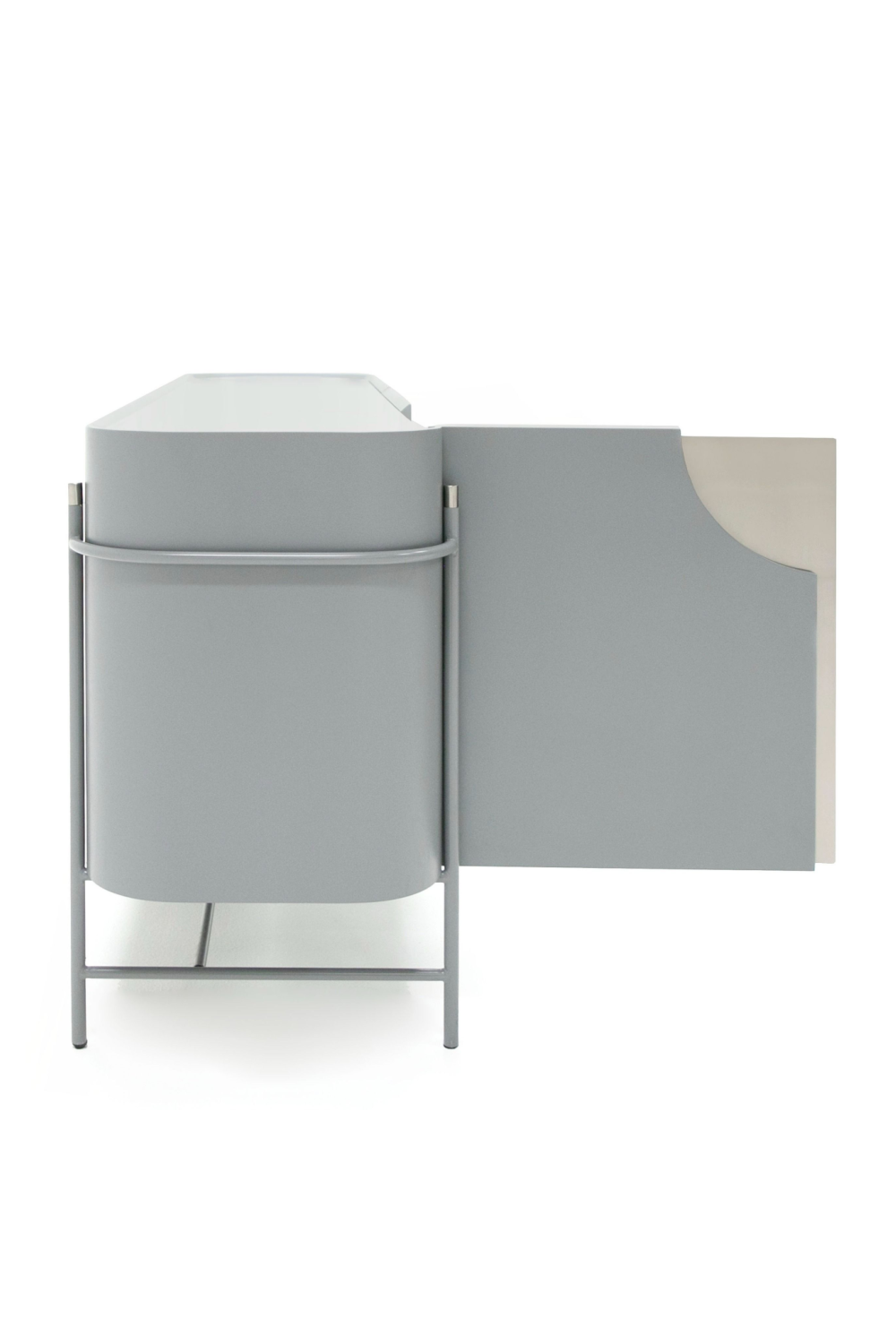   Matte Gray 3-Door Sideboard | Oroa.com