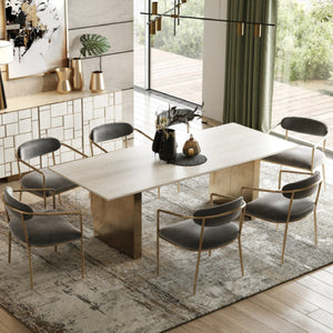   Cream Ash Veneer Dining Table | Oroa.com