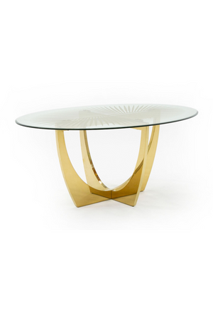   Gold Leaf Oval Dining Table | Oroa.com