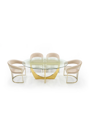   Gold Leaf Oval Dining Table | Oroa.com