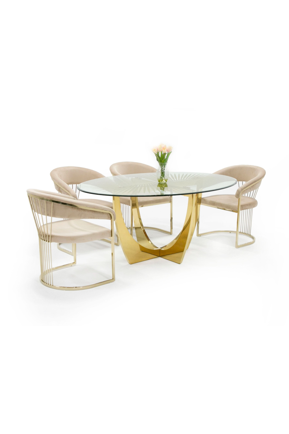   Gold Leaf Oval Dining Table | Oroa.com