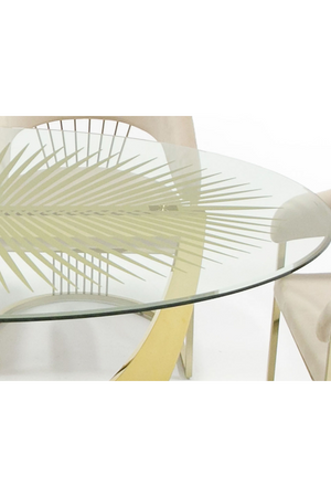   Gold Leaf Oval Dining Table | Oroa.com