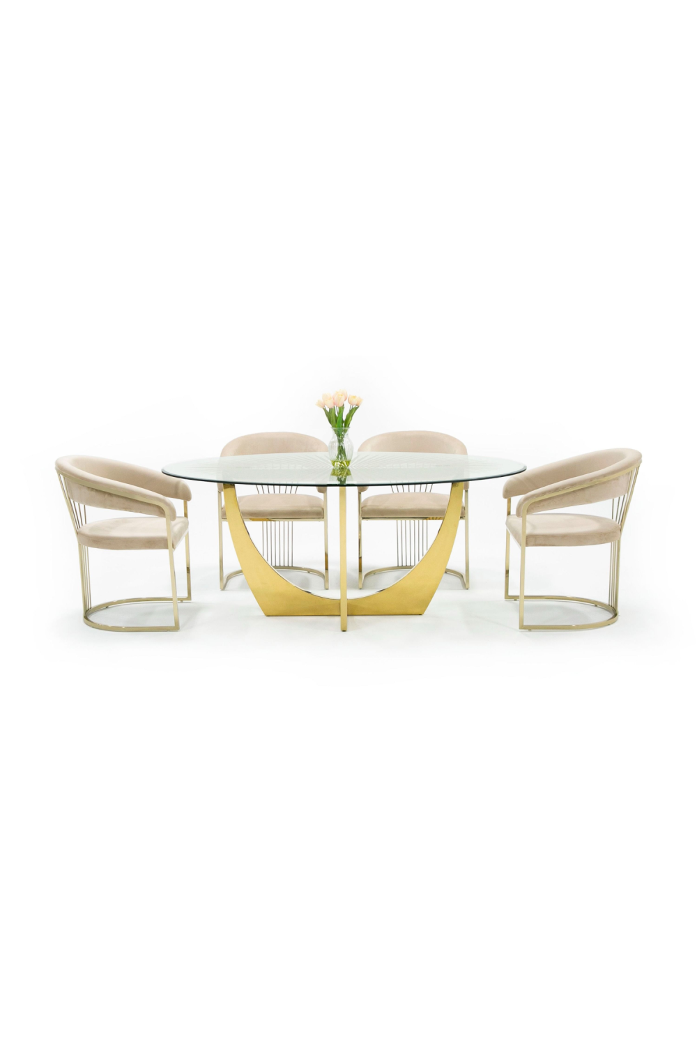   Gold Leaf Oval Dining Table | Oroa.com