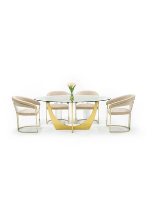   Gold Leaf Oval Dining Table | Oroa.com