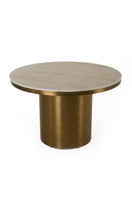   White Marble Round Dining Table | Oroa.com