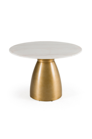   Gold Base Marble Dining Table | Oroa.com